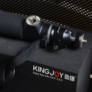 KINGJOY Aluminium Camera Extension Selfie Stick H100D-63 s 360 ° rotační kovovou kulovou hlavou