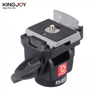 Fotoaparát King Head Professional Wearable 2-way Pan Tilt Aluminium Swivel Camera Head KH-6500